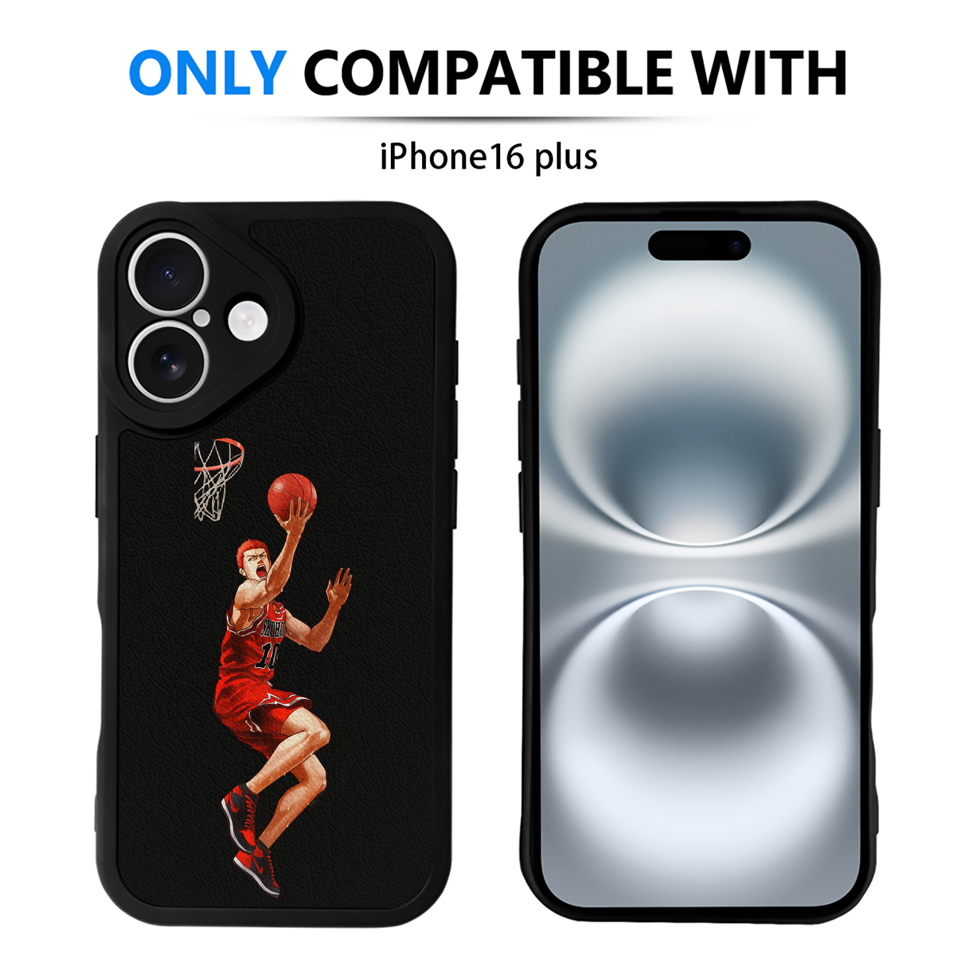 （画像用） SLAM DUNK／スラムダンク 【iPhone 16シリーズ対応】シリコンスマホケース（レザー調） 材質：シリコン